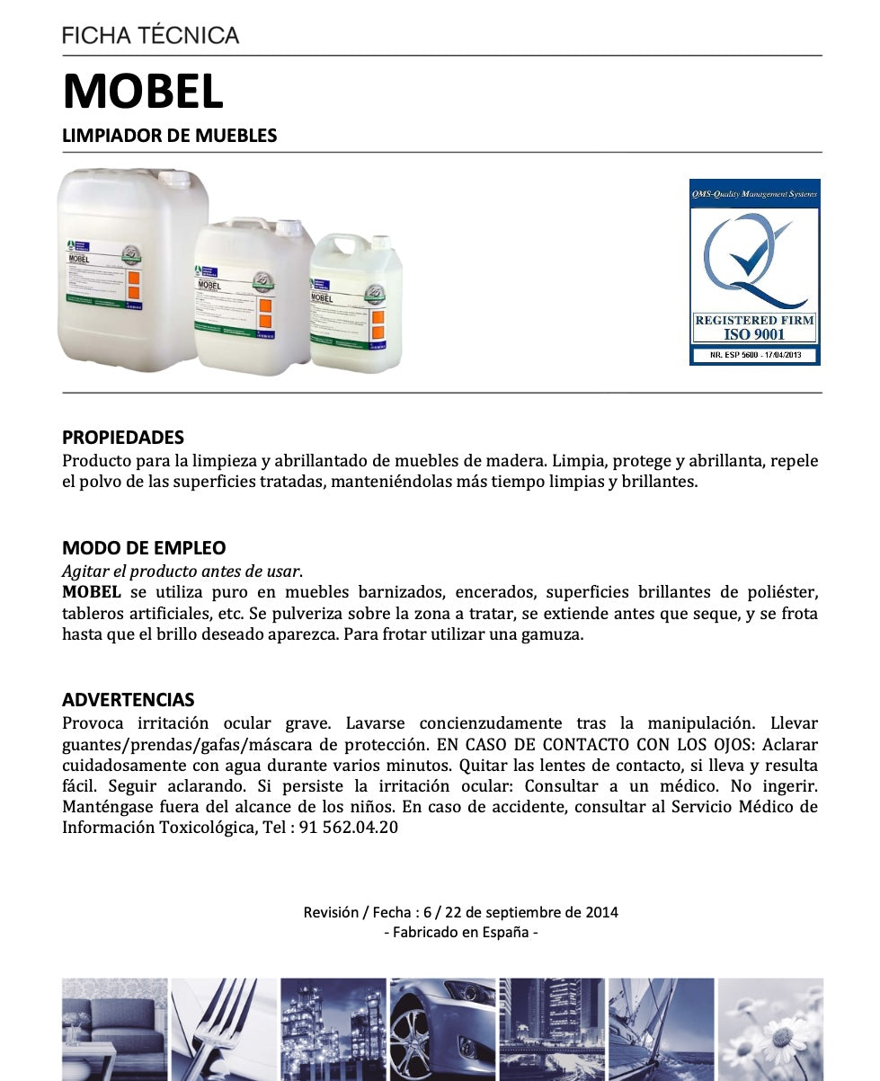 MOBEL - Limpiador de muebles y madera