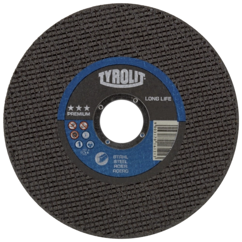 DISCOS CORTE TYROLIT PREMIUM LONGLIFE para acero (disco plano) precio por caja 25 unidades