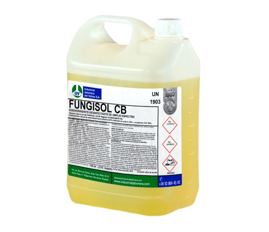FUNGISOL CB desengrasante-desinfectante concentrado de amplio espectro a base de amonios cuaternarios apto para Higiene Alimentaria